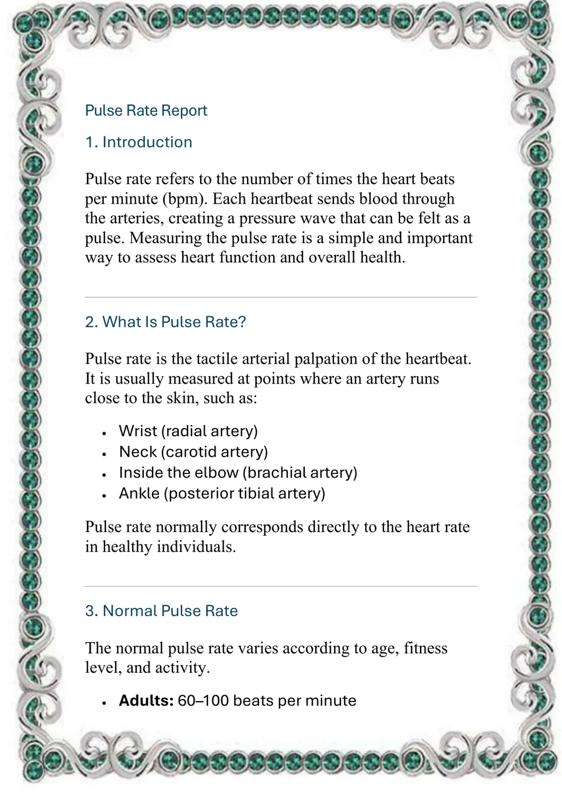 غلاف تقرير Pulse Rate Report