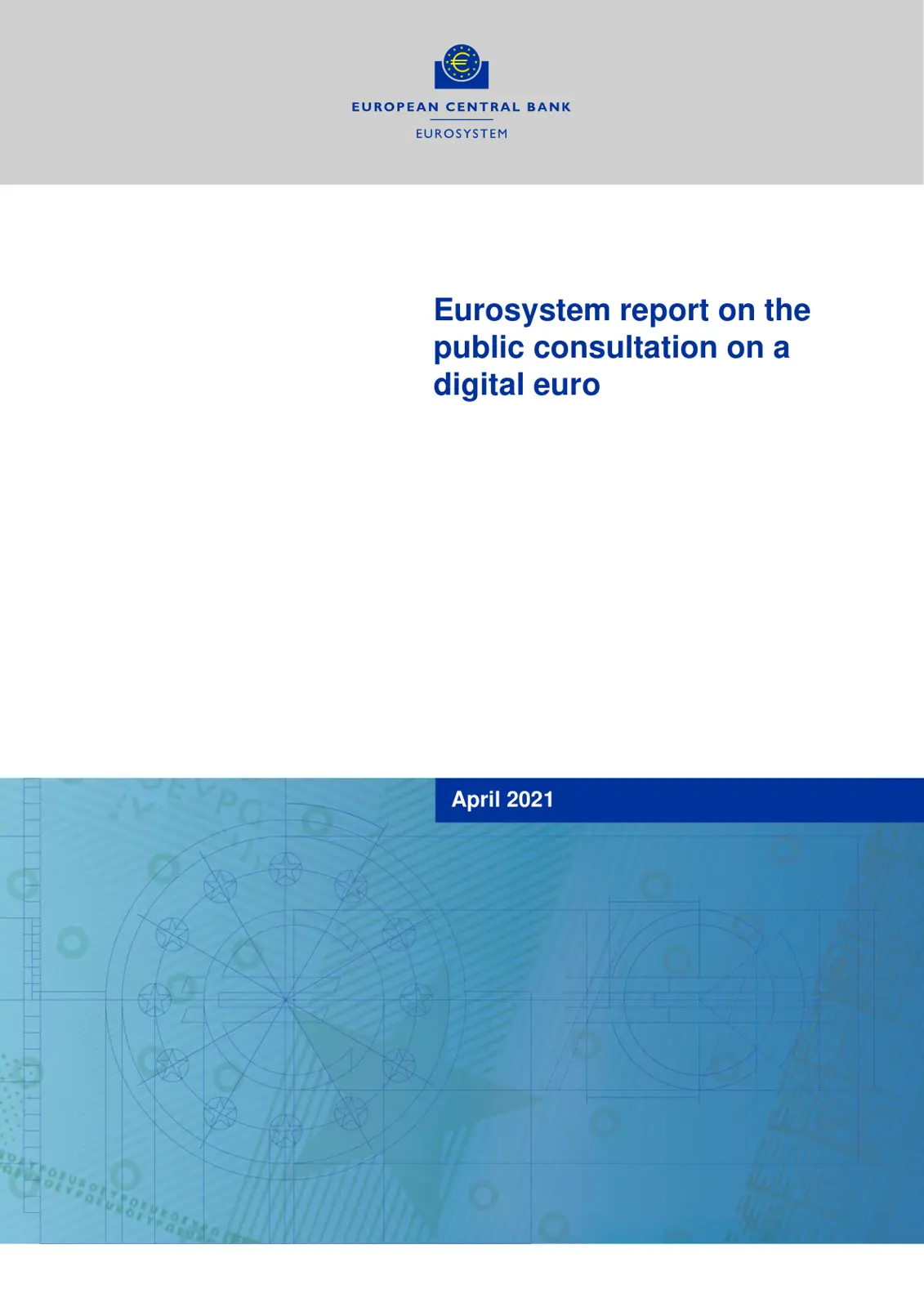 غلاف تقرير Eurosystem report on the public consultation on a digital euro