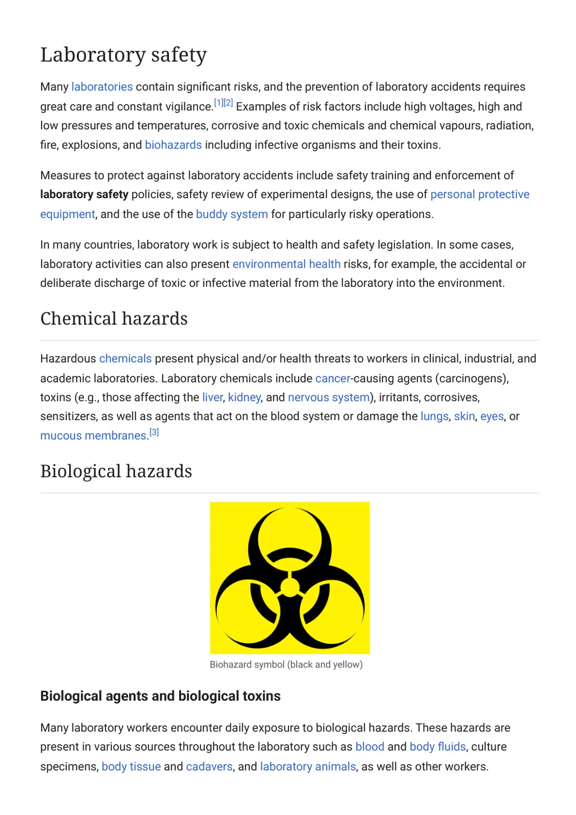 غلاف تقرير Laboratory safety