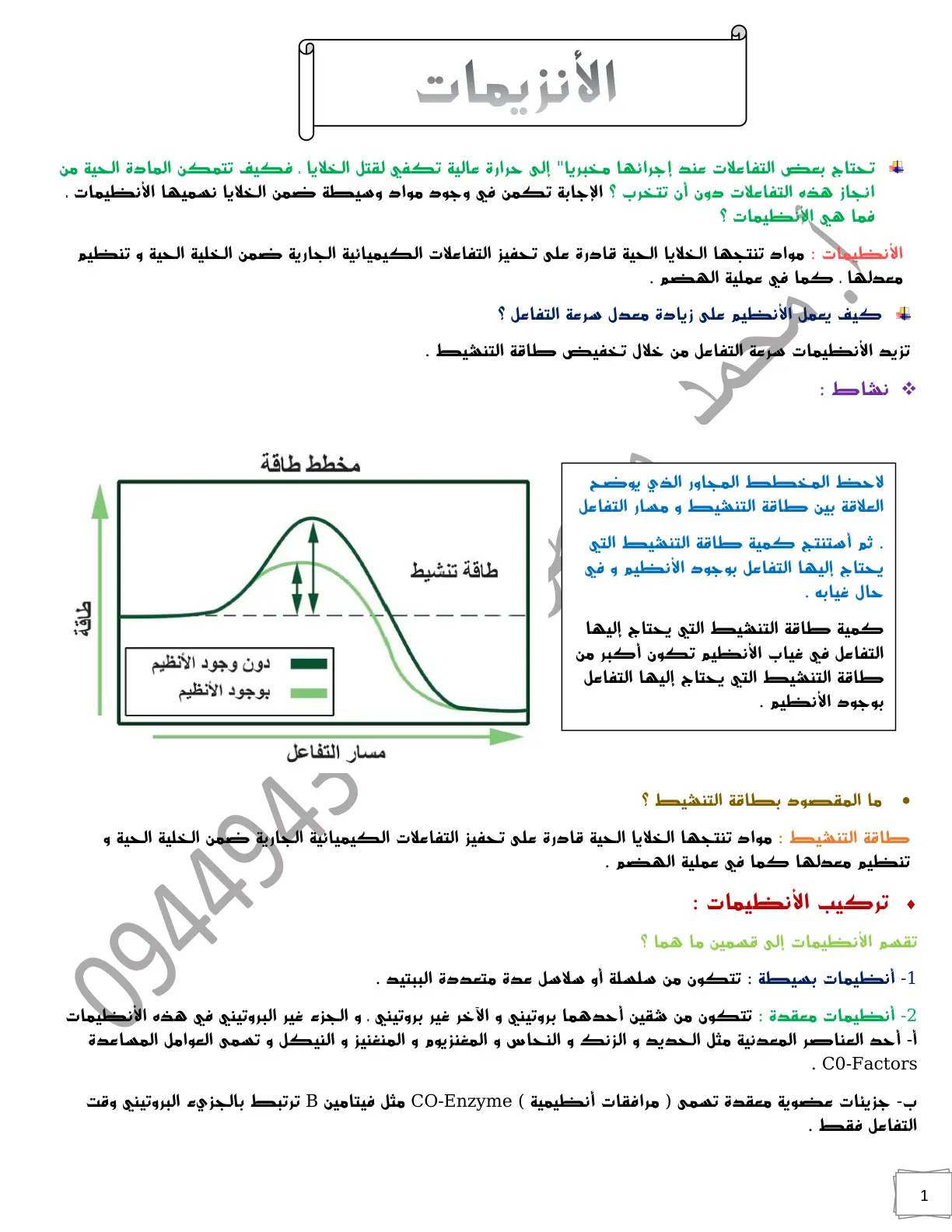 غلاف تقرير الأنزيمات