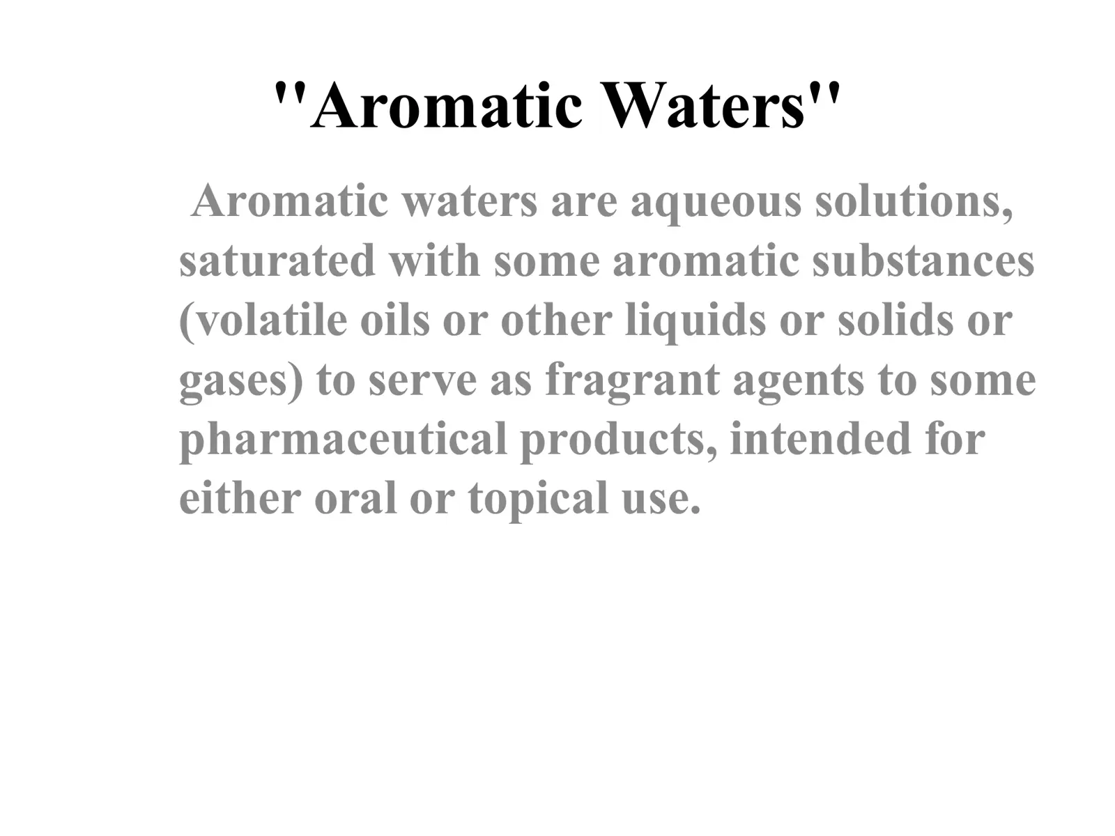 غلاف تقرير Aromatic Waters