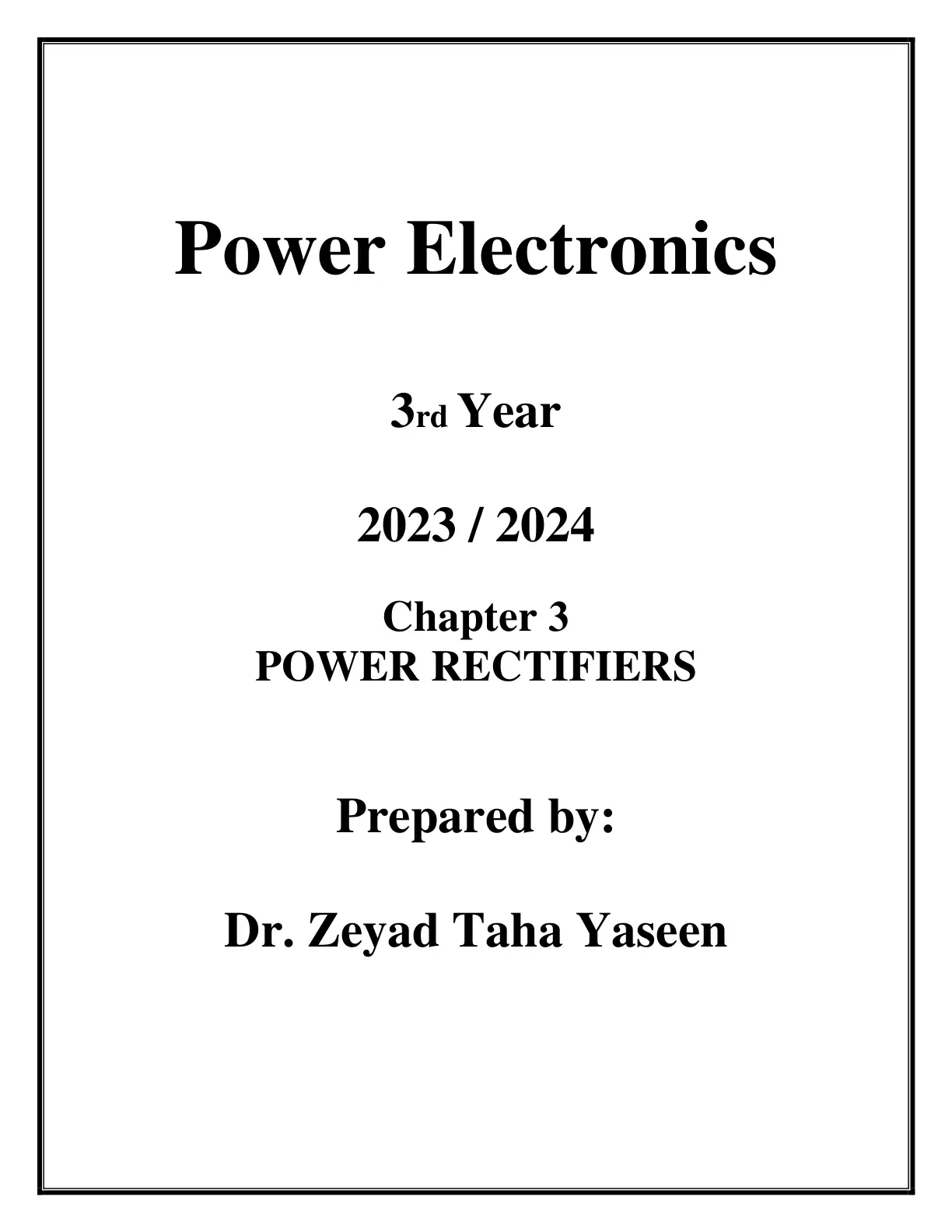 غلاف تقرير Power Electronics