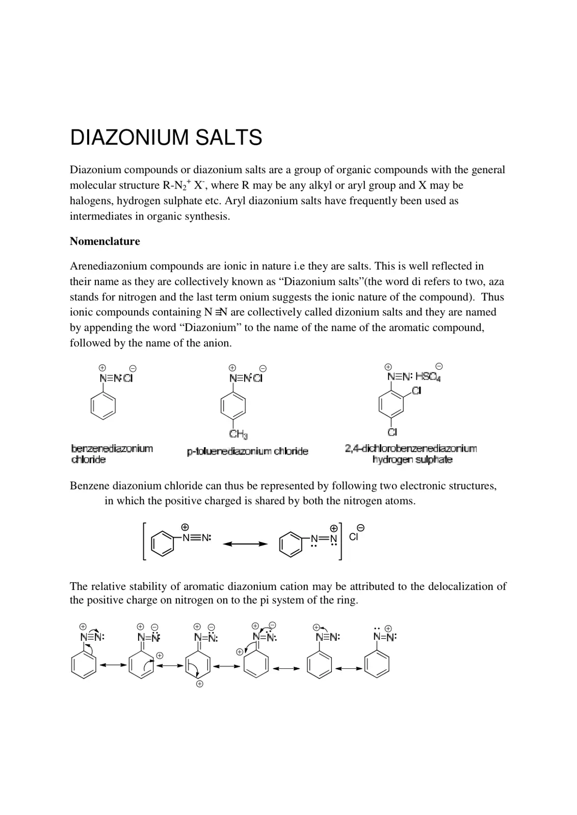 غلاف تقرير Diazonium Salts