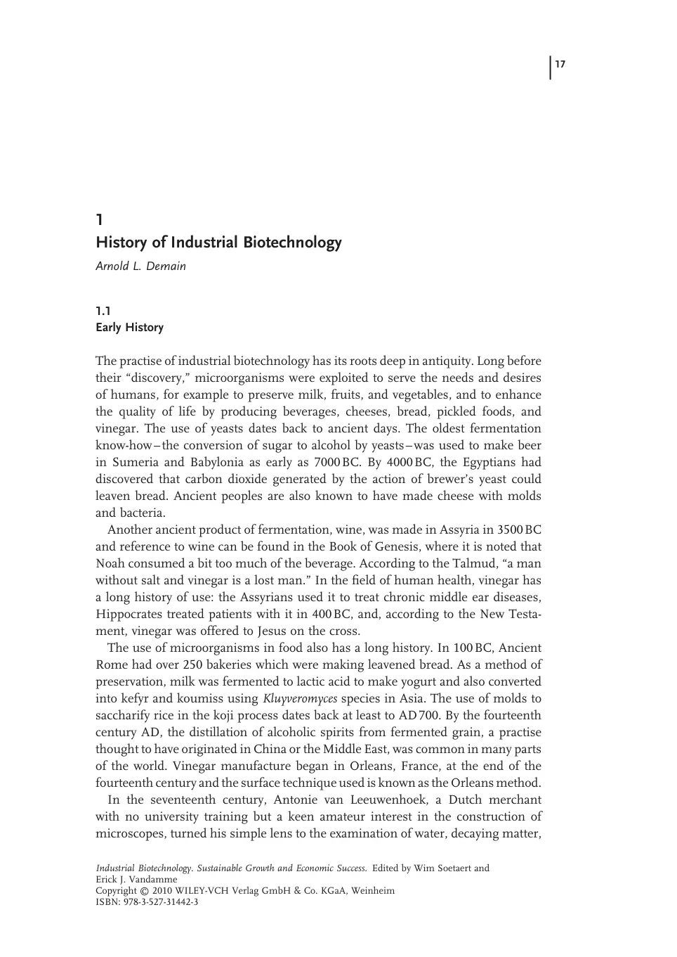 غلاف تقرير History of Industrial Biotechnology