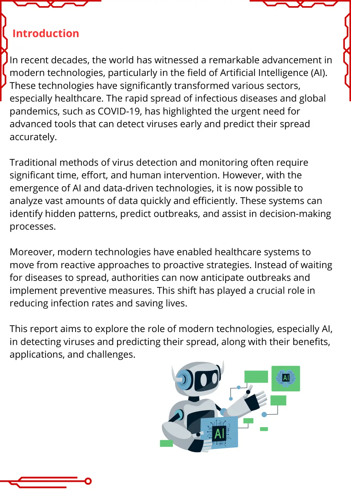غلاف تقرير Artificial Intelligence Applications in Medical Diagnosis