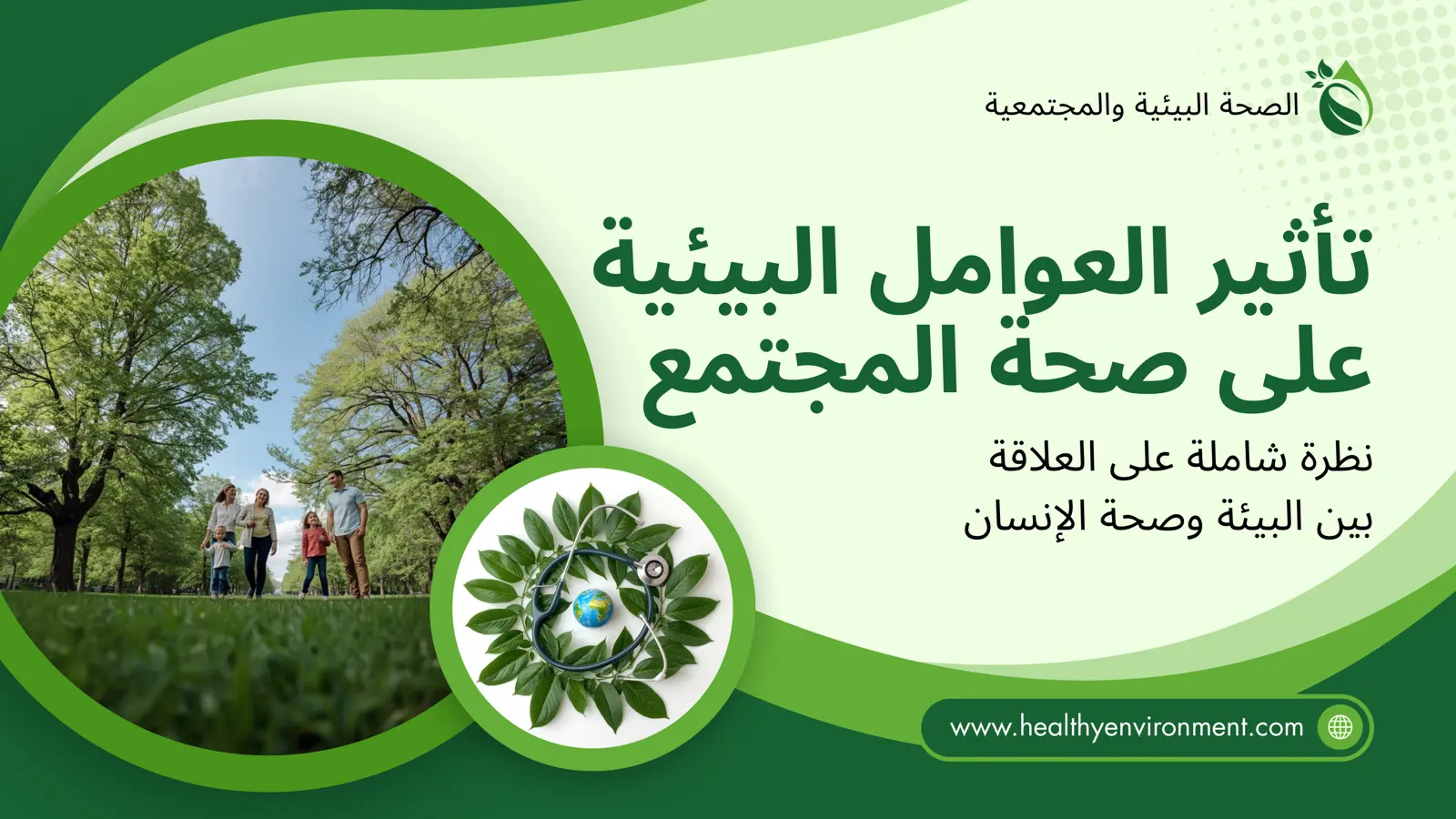 غلاف تقرير الصحة البيئية والمجتمعية: تأثير العوامل البيئية على صحة المجتمع