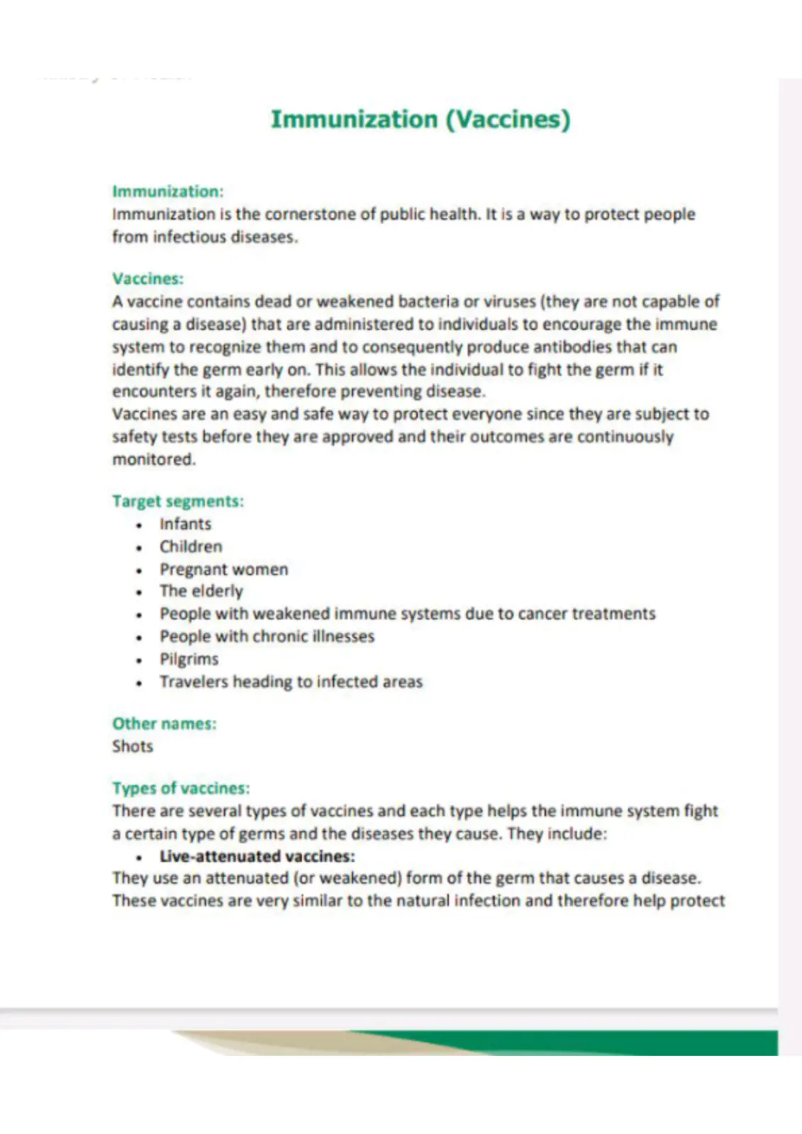 غلاف تقرير Immunization (Vaccines)