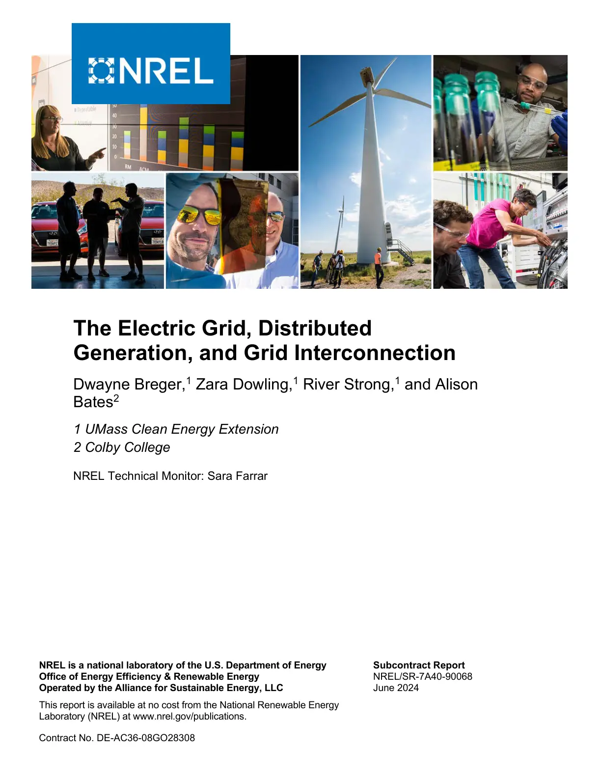 غلاف تقرير The Electric Grid, Distributed Generation, and Grid Interconnection