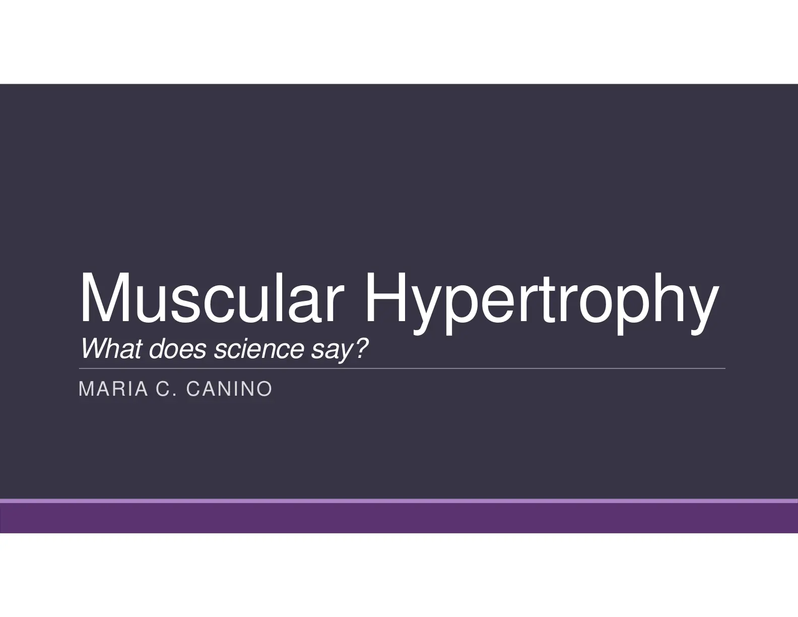غلاف تقرير Muscular Hypertrophy