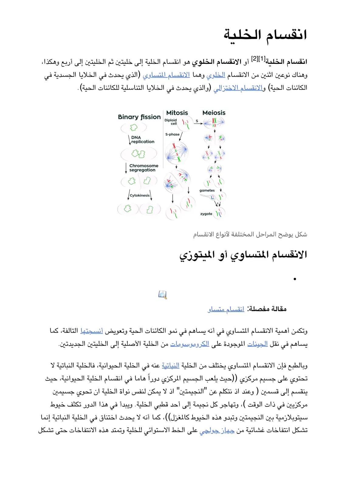غلاف تقرير انقسام الخلية