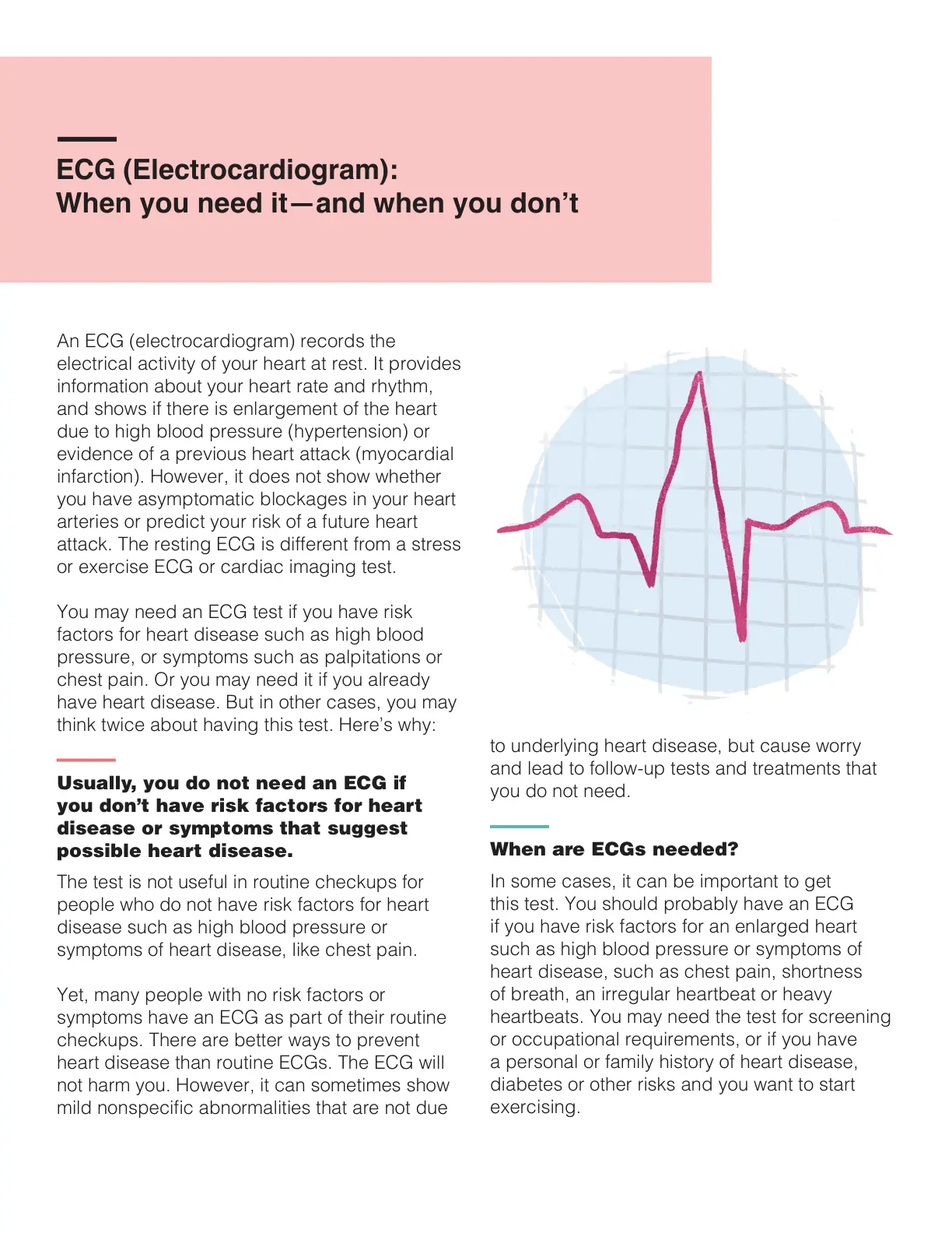 غلاف تقرير ECG (Electrocardiogram): When you need it-and when you don't