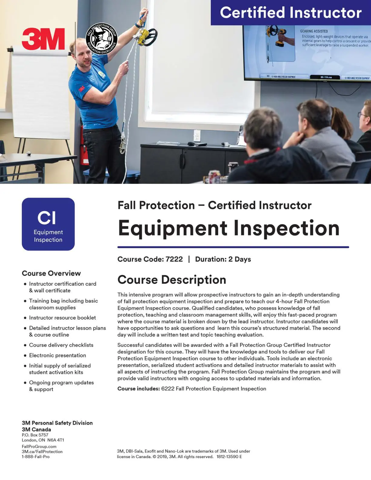 غلاف تقرير Fall Protection - Certified Instructor Equipment Inspection