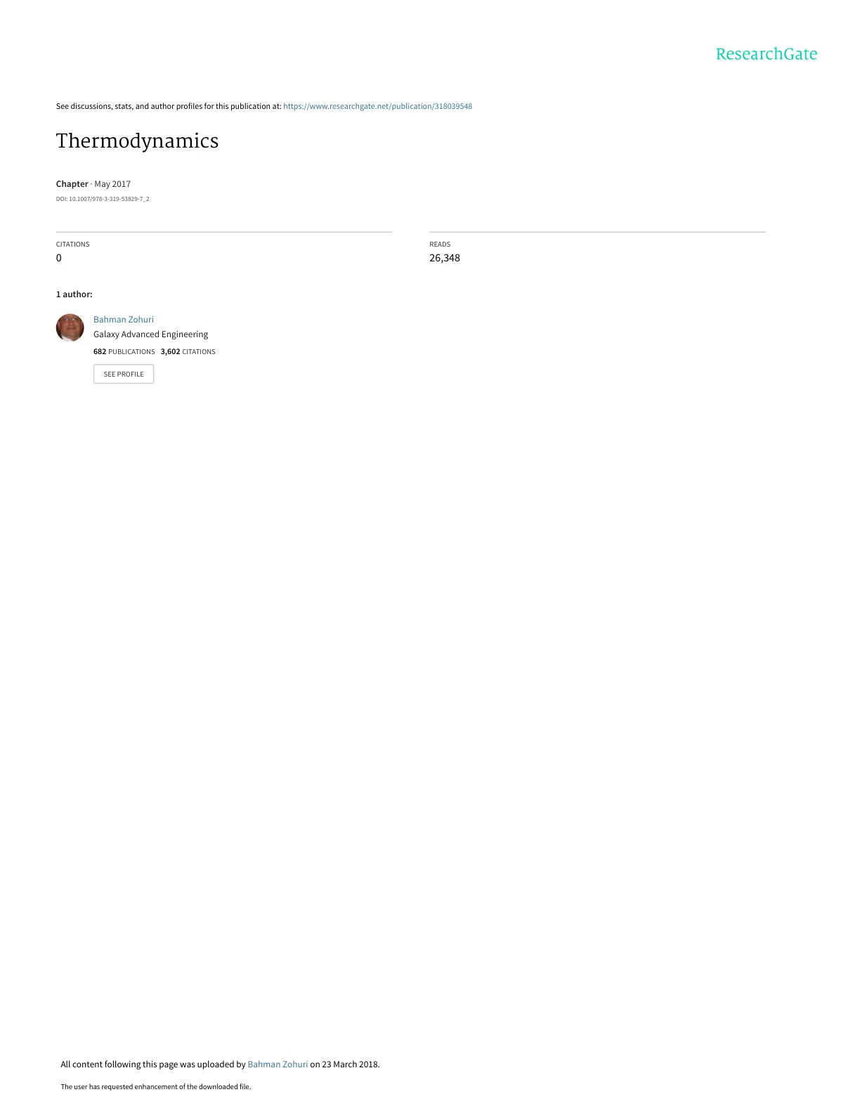 غلاف تقرير Thermodynamics