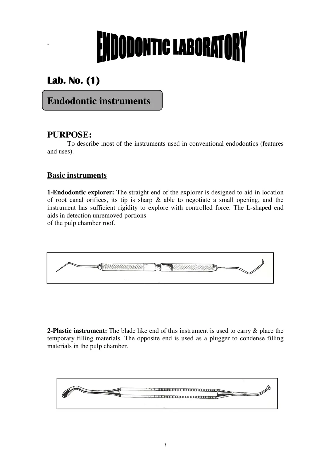 غلاف تقرير Endodontic instruments