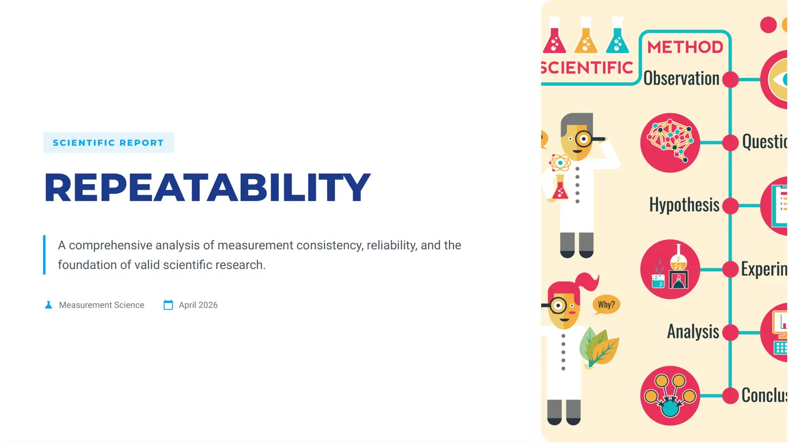 غلاف تقرير Measurement Science: Scientific Report on Repeatability