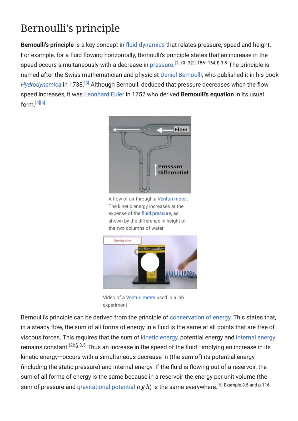 غلاف تقرير Bernoulli's principle