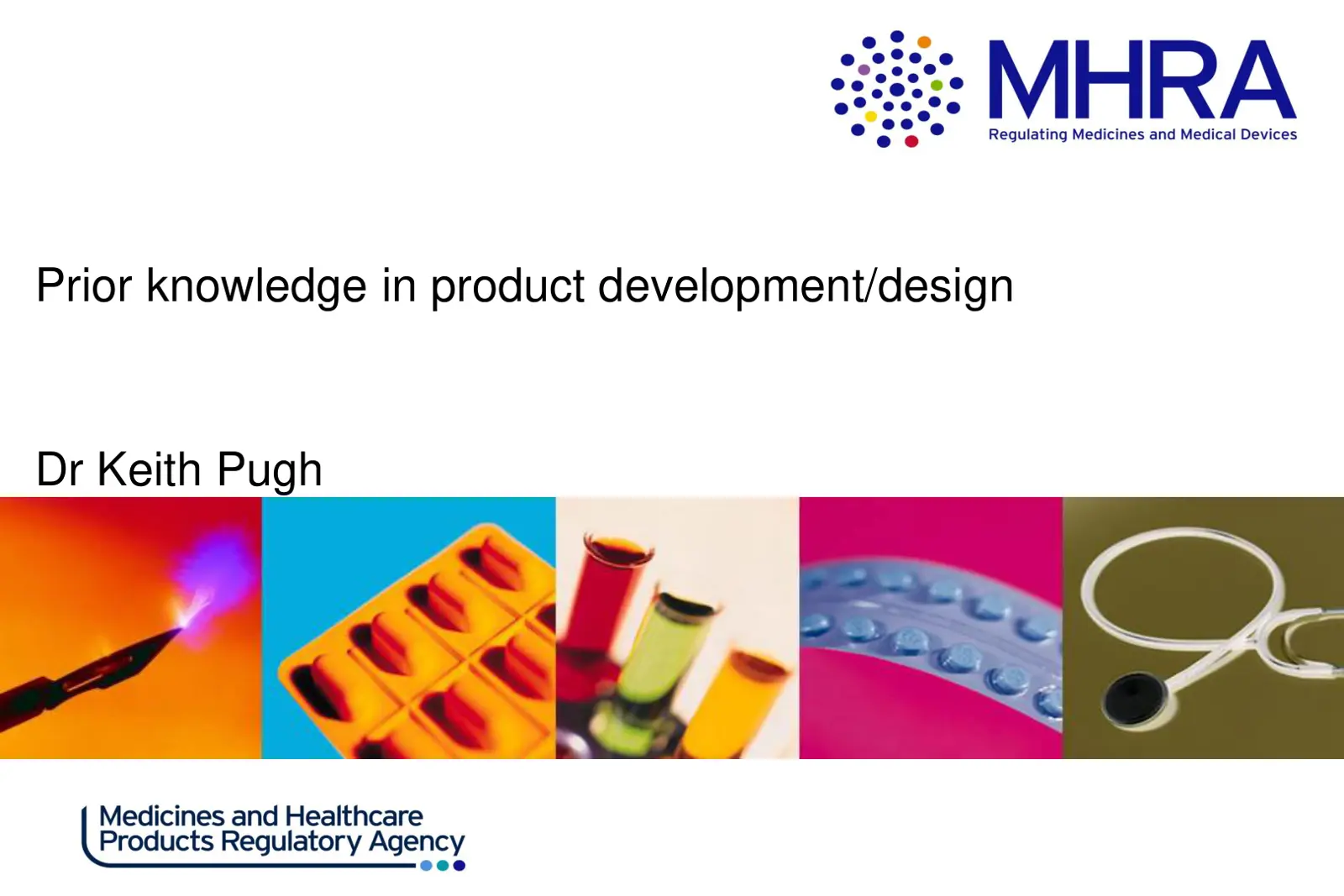 غلاف تقرير Regulating Medicines and Medical Devices: Prior knowledge in product development/design