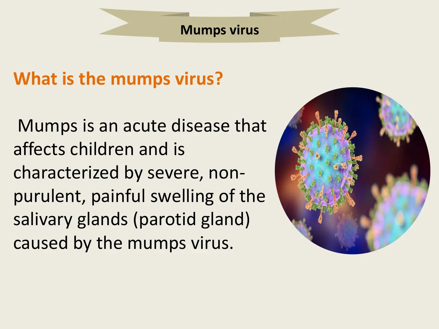 غلاف تقرير Mumps Virus