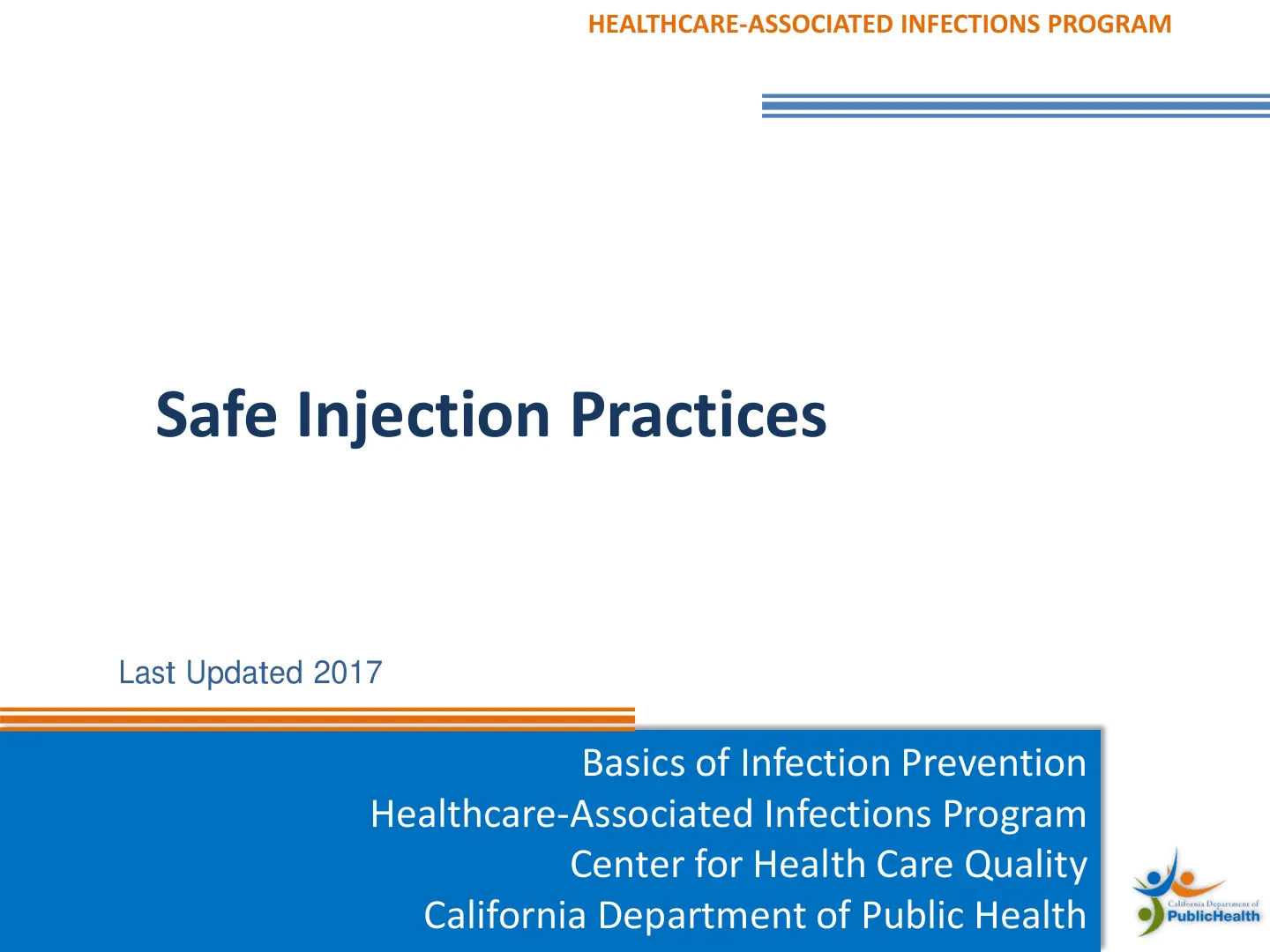 غلاف تقرير Safe Injection Practices