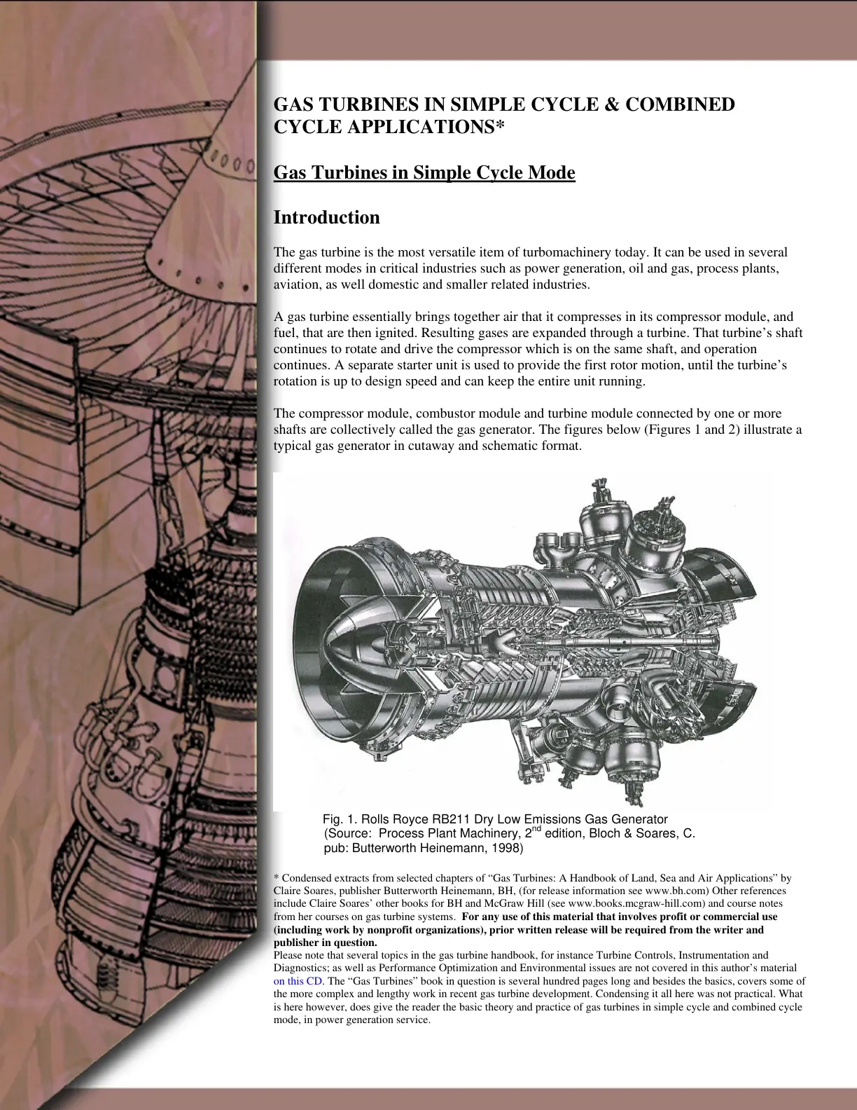 غلاف تقرير Gas Turbines in Simple Cycle & Combined Cycle Applications