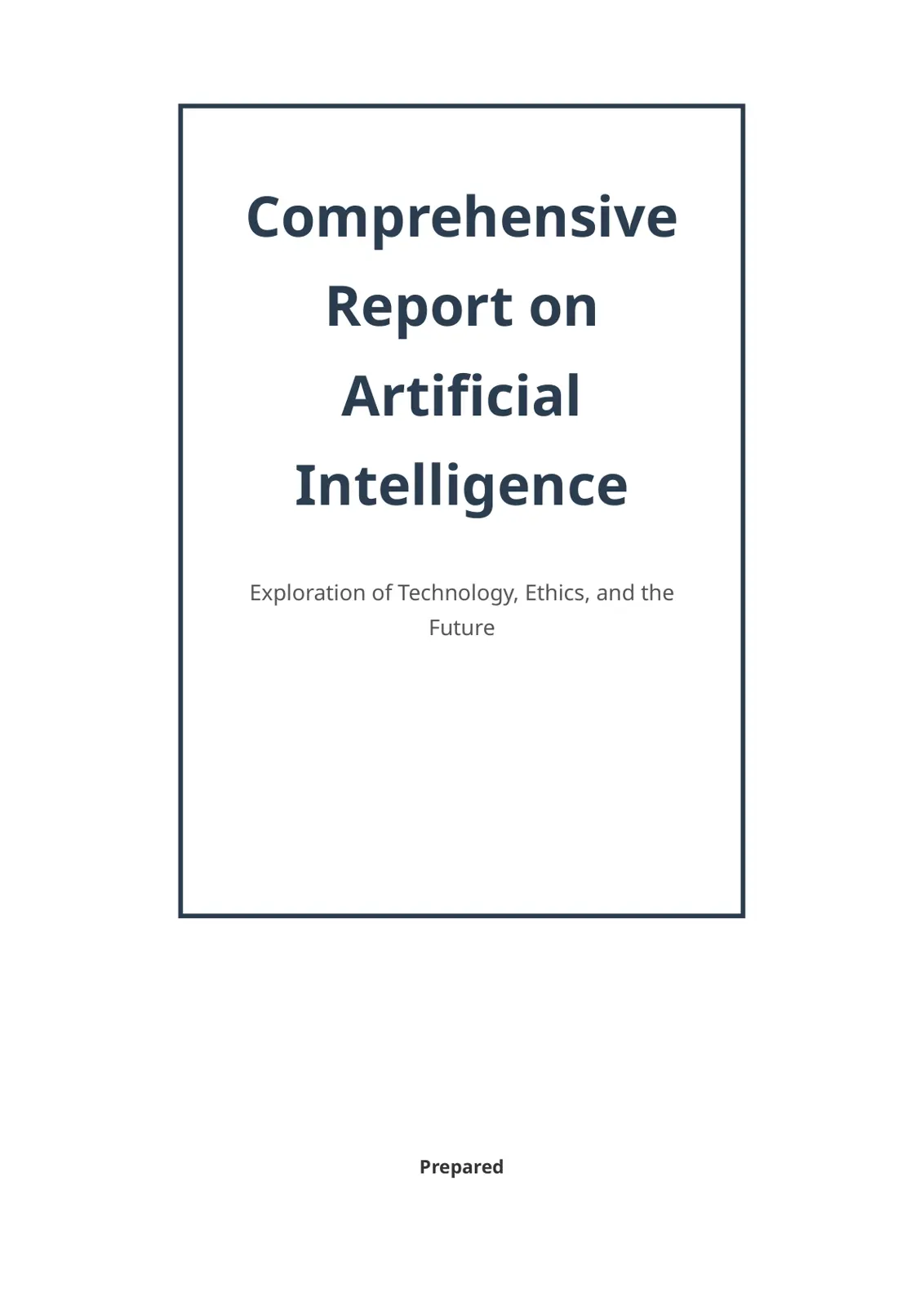 غلاف تقرير Comprehensive Report on Artificial Intelligence