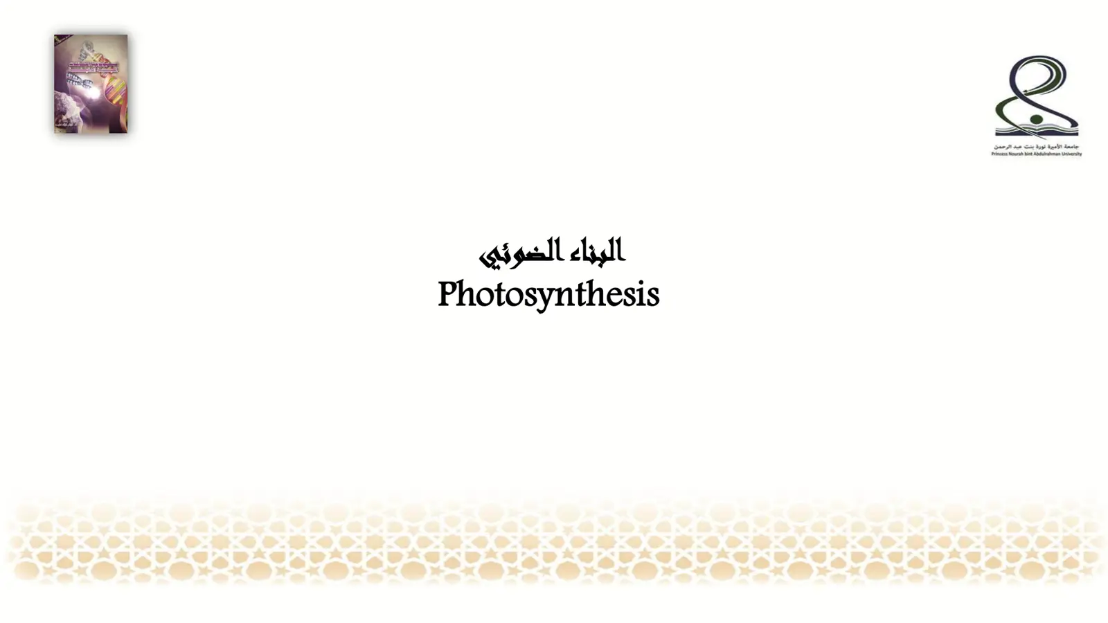 غلاف تقرير البناء الضوئي / Photosynthesis