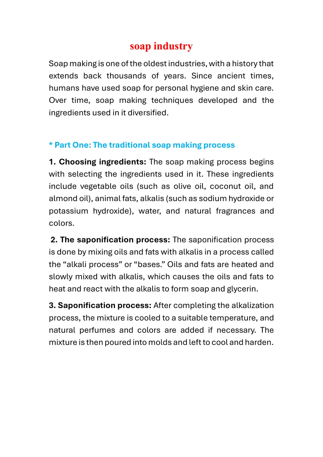 غلاف تقرير soap industry