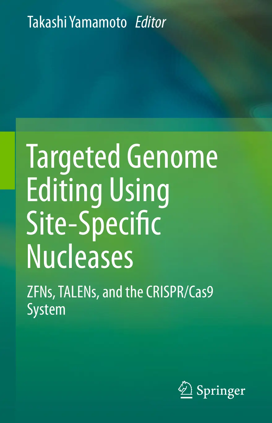 غلاف تقرير editing using site-specific nucleases ZFNS, TALENS, and the CRISPR/Cas9 system