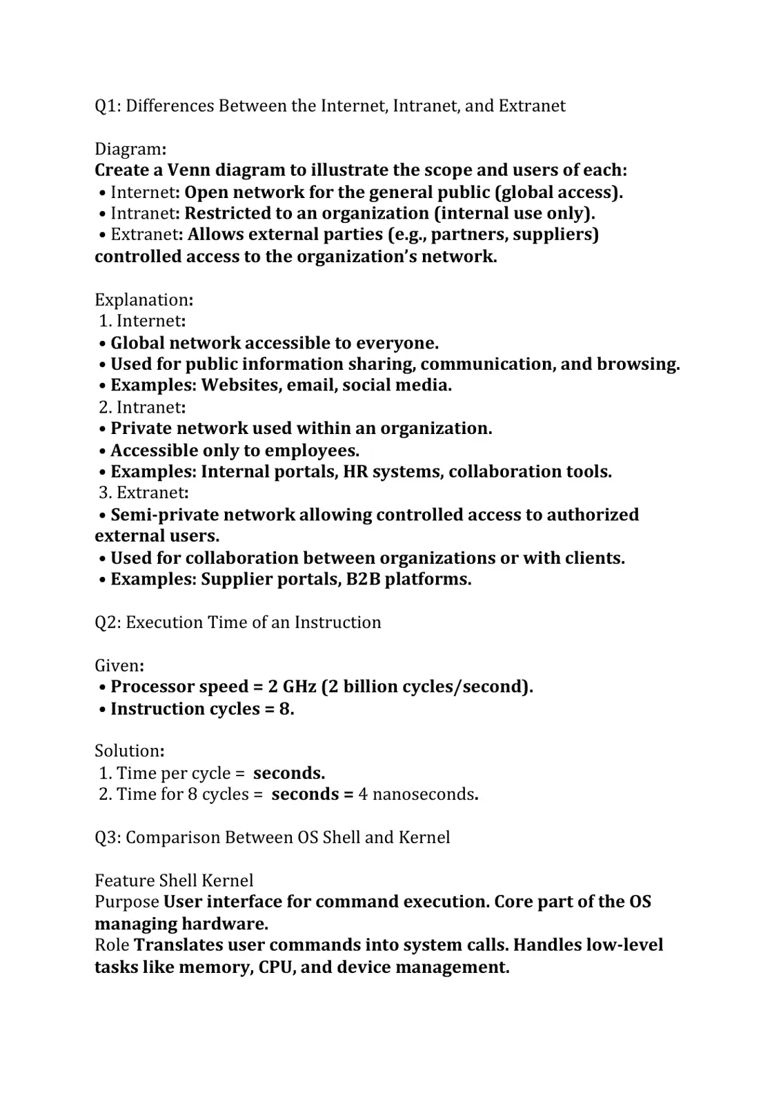 غلاف تقرير Differences Between the Internet, Intranet, and Extranet