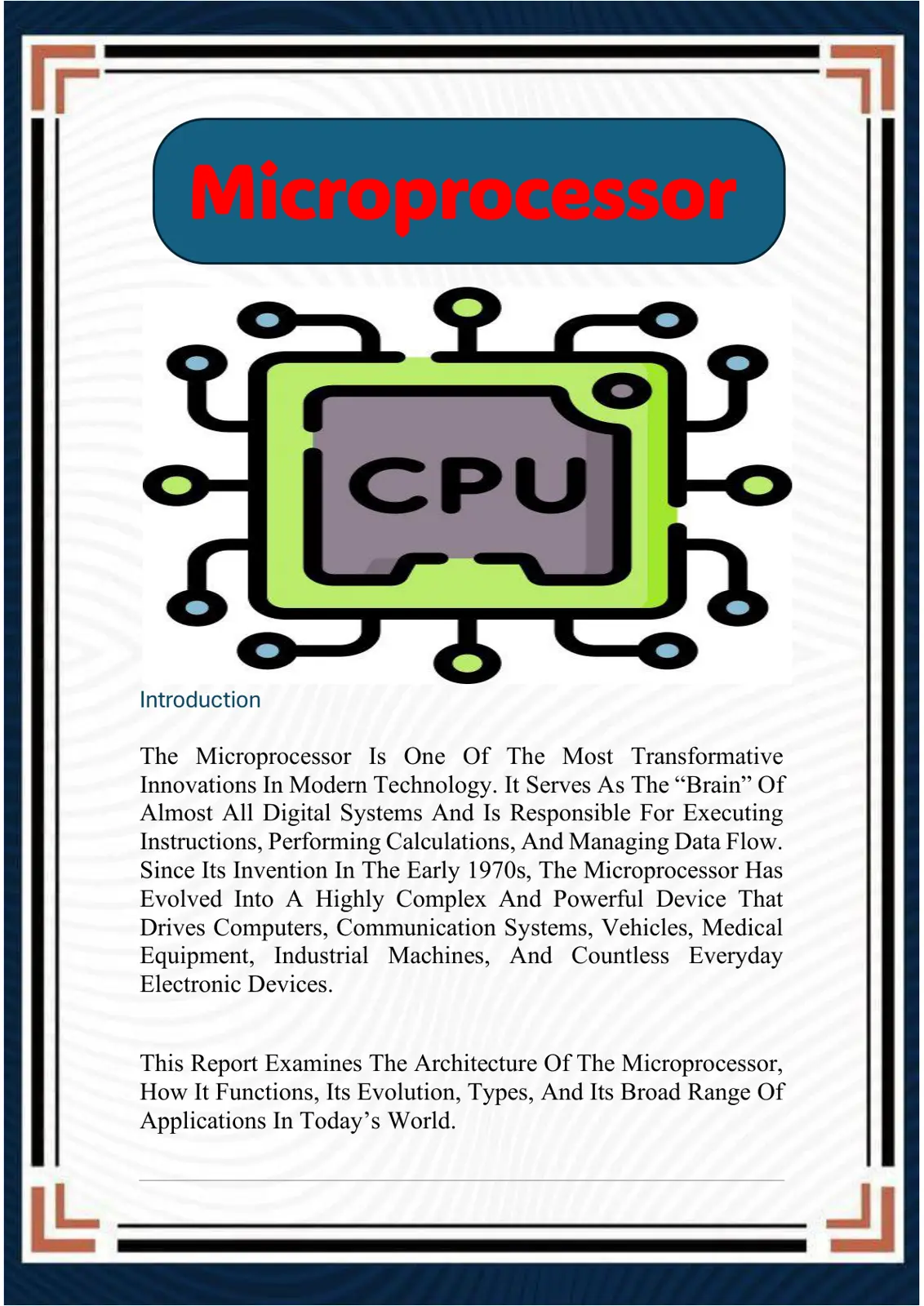غلاف تقرير CPU