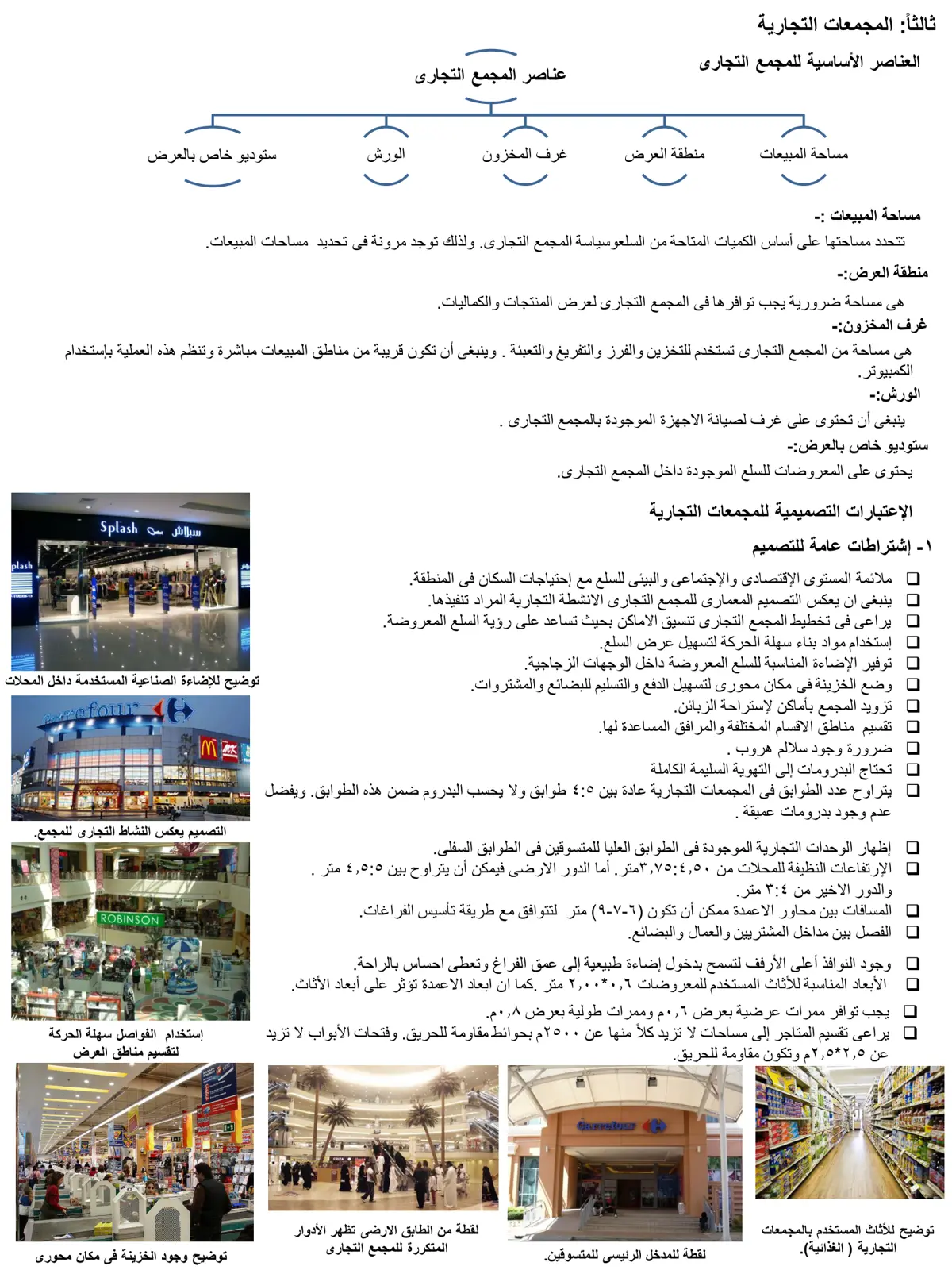 غلاف تقرير المجمعات التجارية - العناصر الأساسية للمجمع التجاري