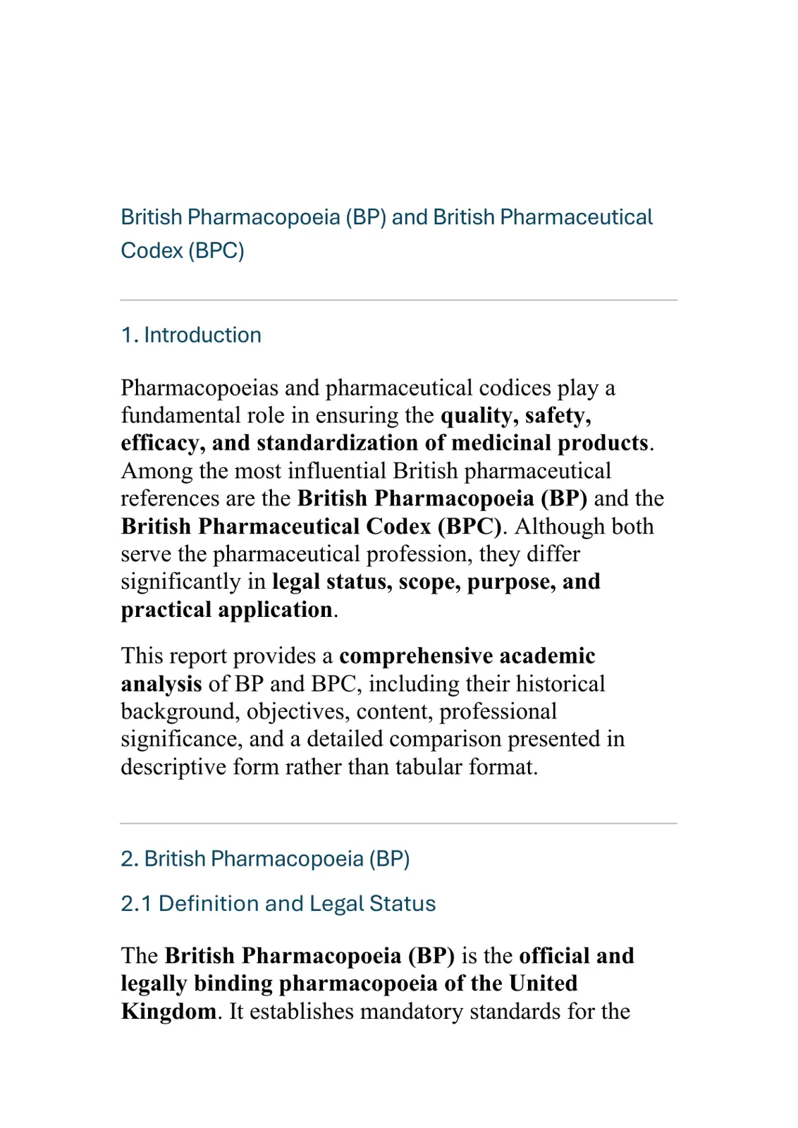 غلاف تقرير British Pharmacopoeia (BP) and British Pharmaceutical Codex (BPC)