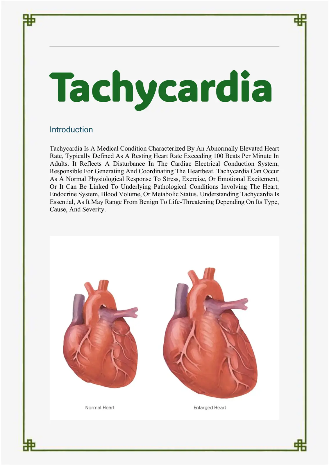 غلاف تقرير Tachycardia
