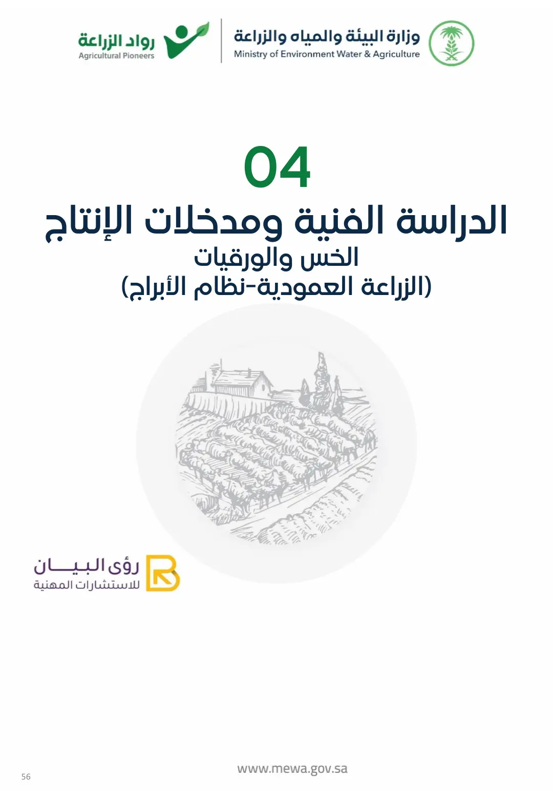 غلاف تقرير الزراعة العمودية - نظام الأبراج (الخس والورقيات) - الدراسة الفنية ومدخلات الإنتاج