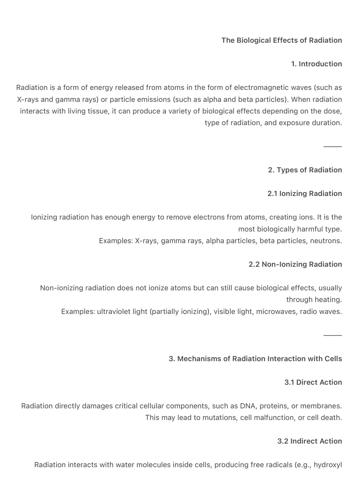 غلاف تقرير The Biological Effects of Radiation