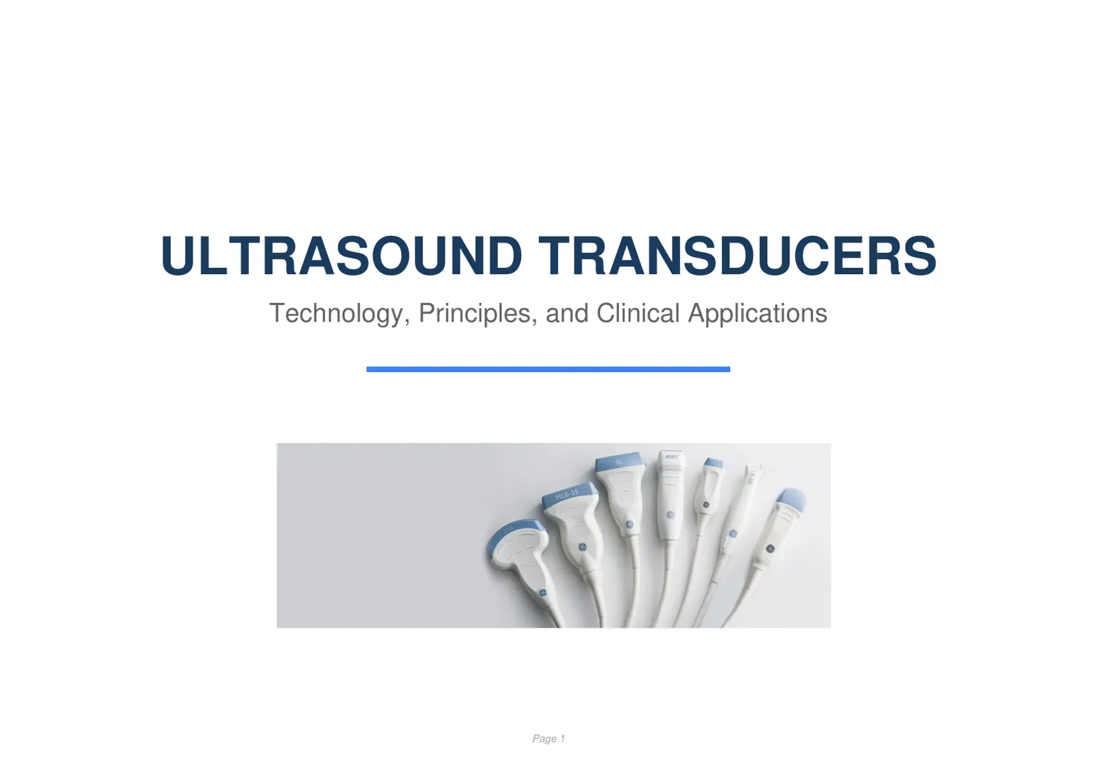 غلاف تقرير Ultrasound Transducers: Technology, Principles, and Clinical Applications