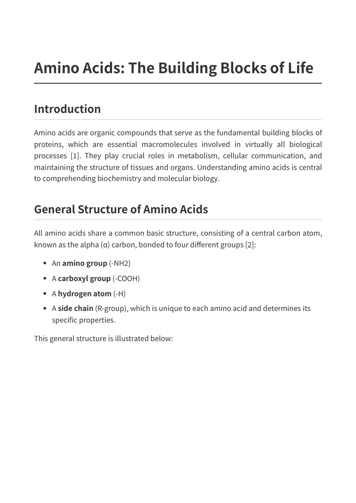 غلاف تقرير Amino Acids: The Building Blocks of Life