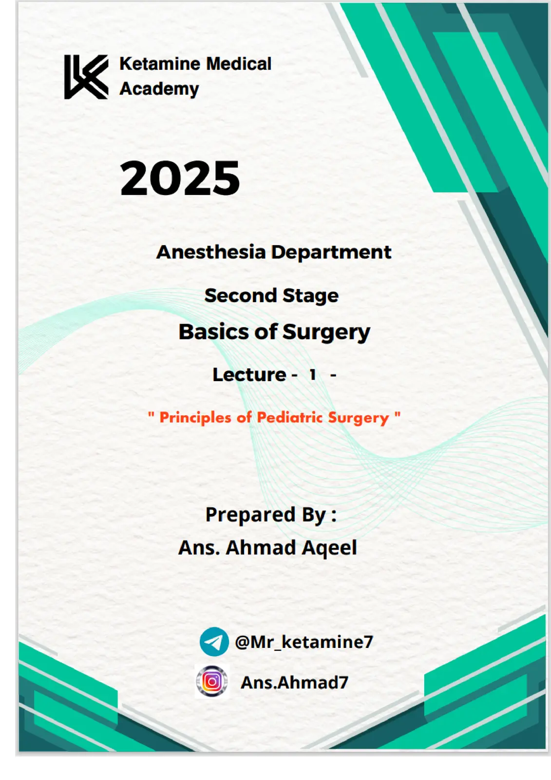 غلاف تقرير Principles of Pediatric Surgery