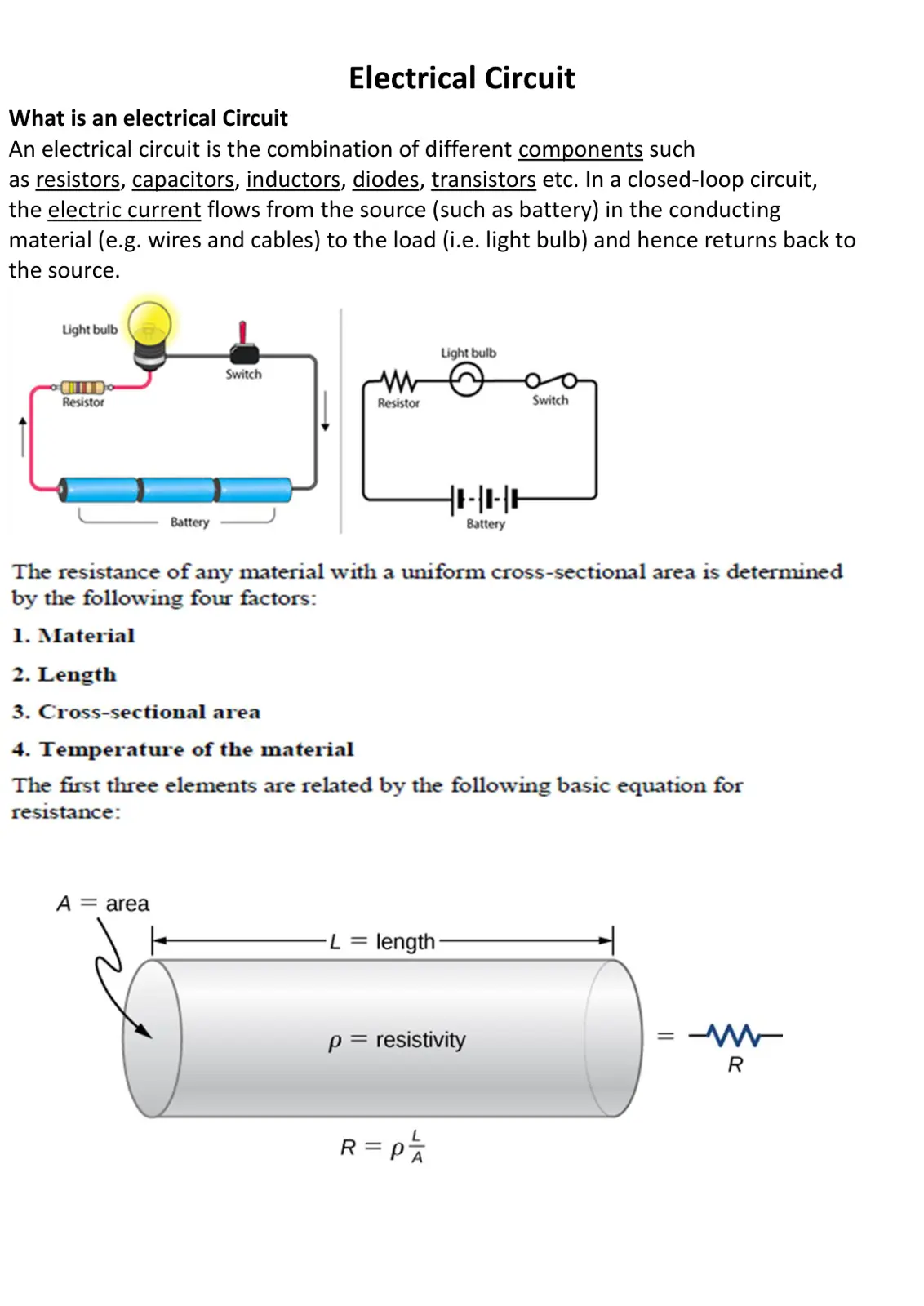 غلاف تقرير What is an electrical Circuit