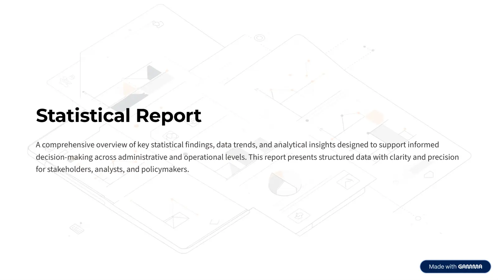 غلاف تقرير Statistical Report