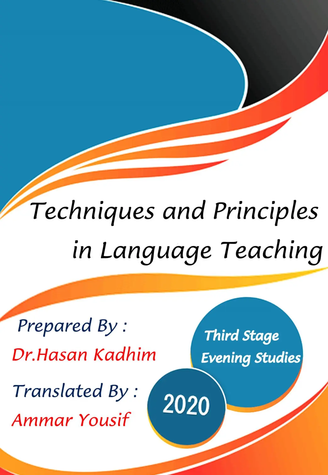 غلاف تقرير Techniques and Principles in Language Teaching