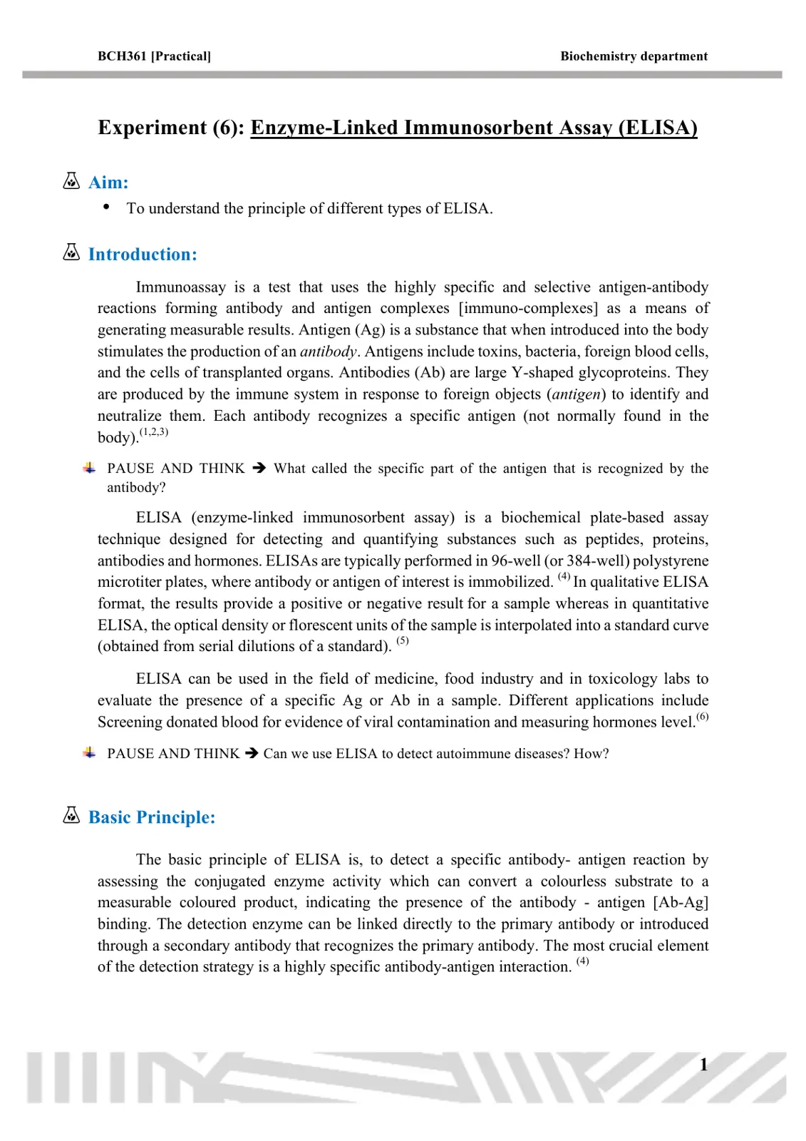 غلاف تقرير Enzyme-Linked Immunosorbent Assay (ELISA)