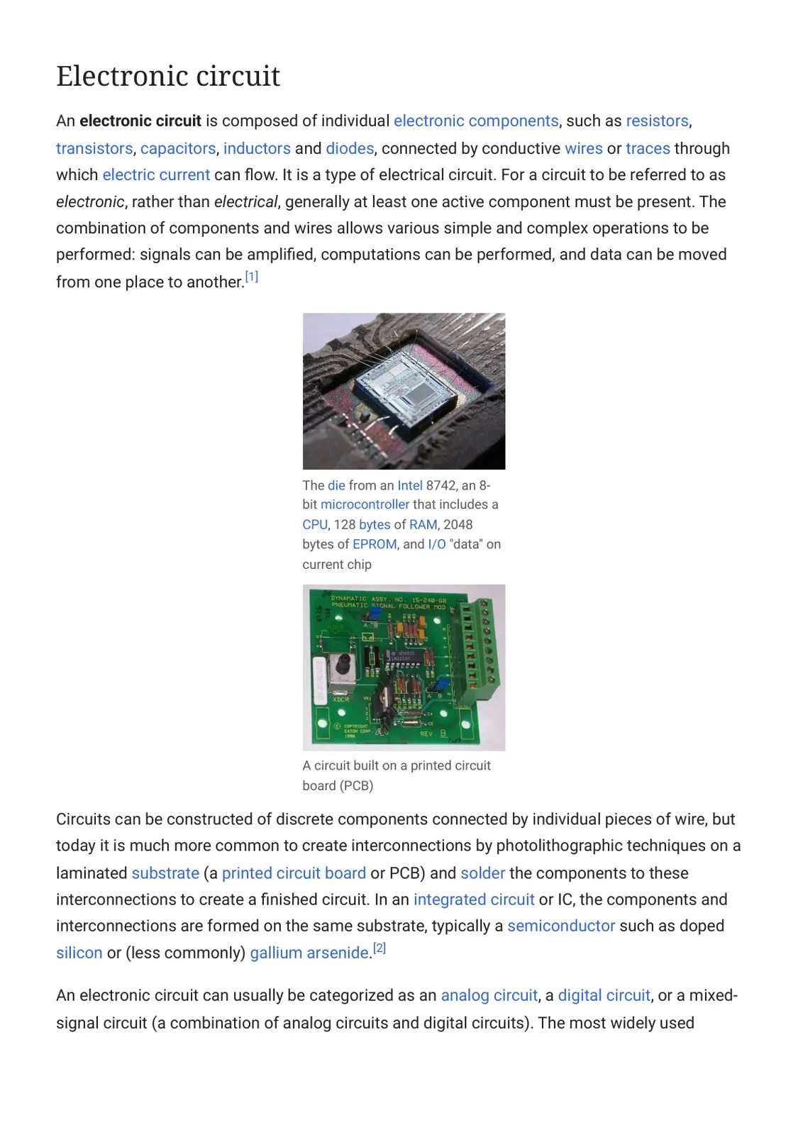 غلاف تقرير Electronic circuit