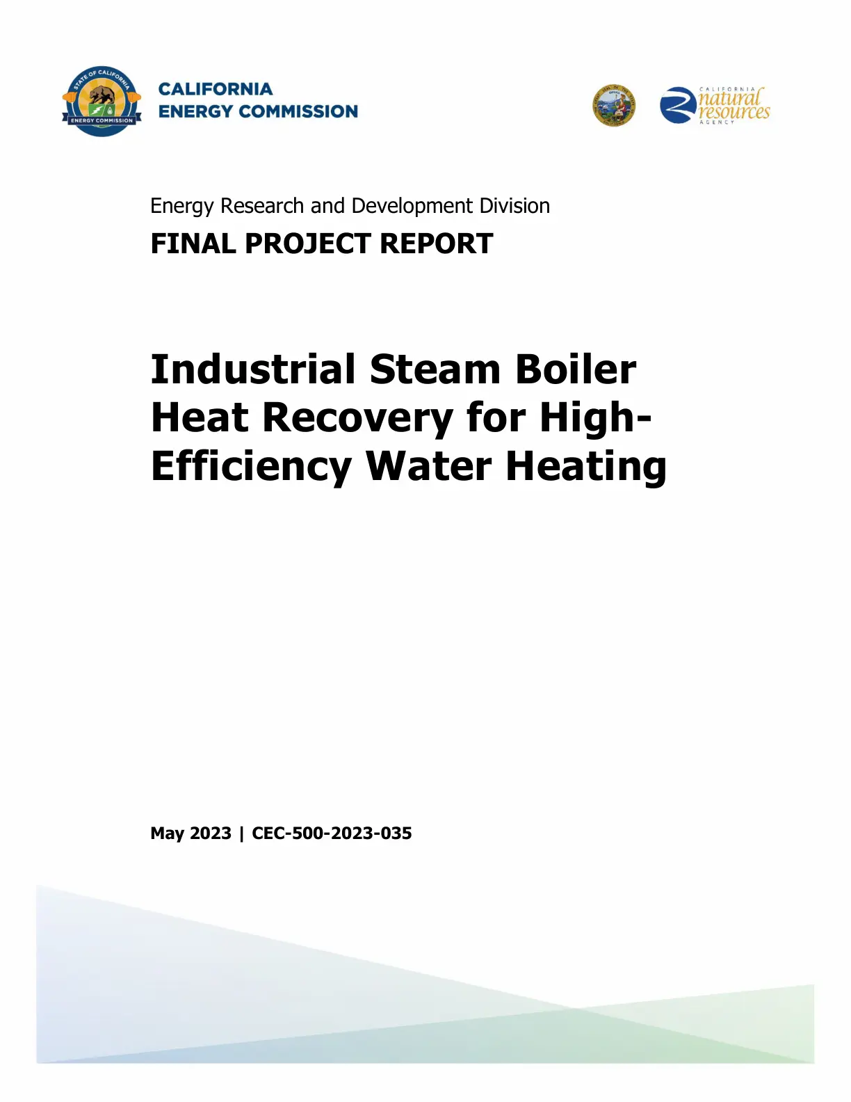 غلاف تقرير Industrial Steam Boiler Heat Recovery for High-Efficiency Water Heating