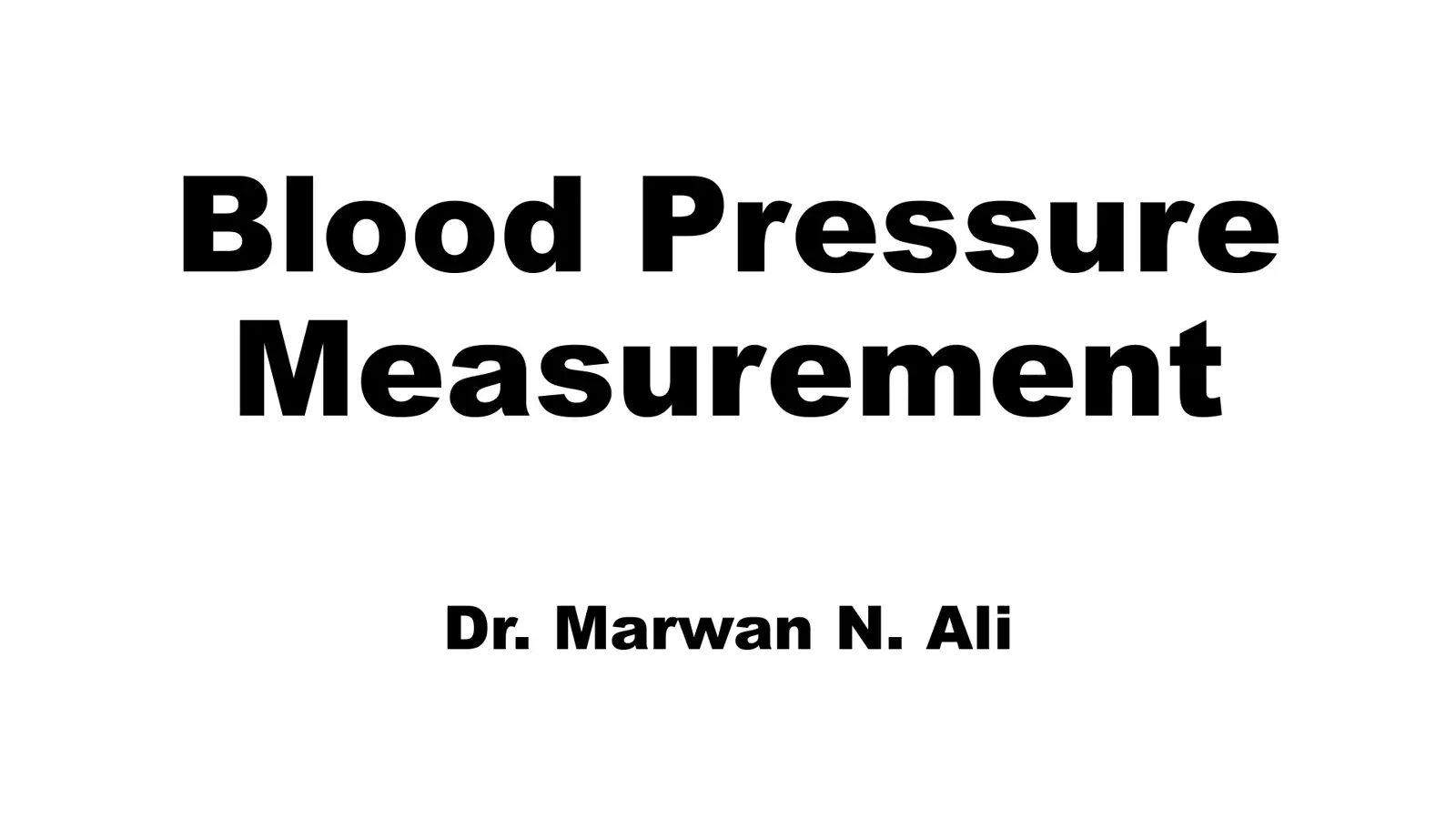 غلاف تقرير Blood Pressure Measurement