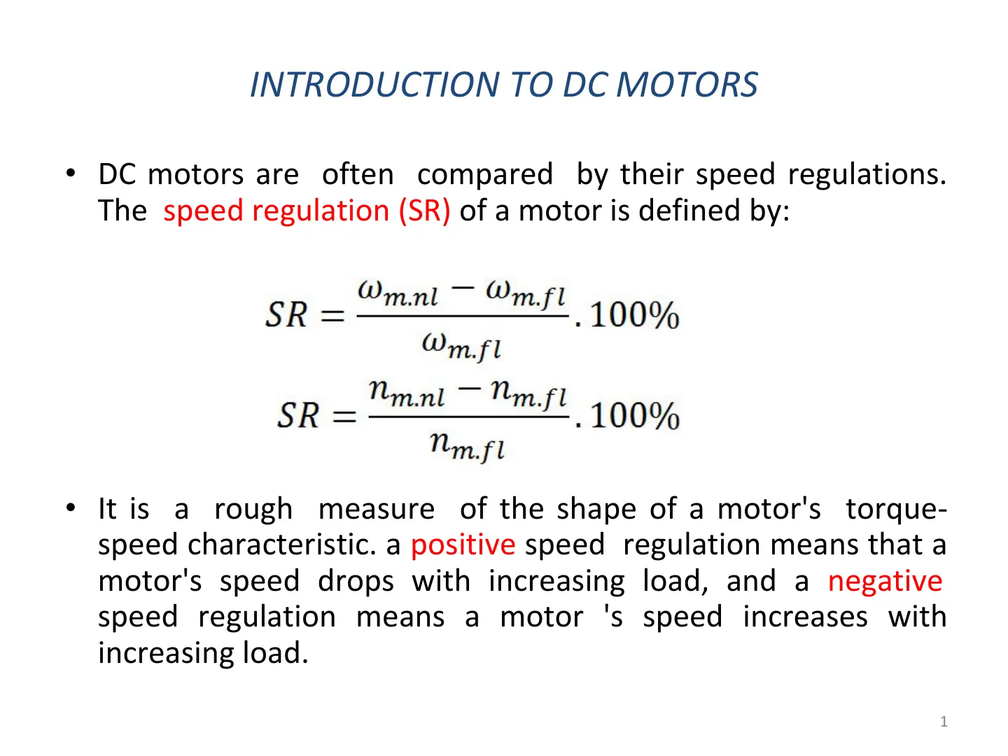 غلاف تقرير Introduction to DC Motors