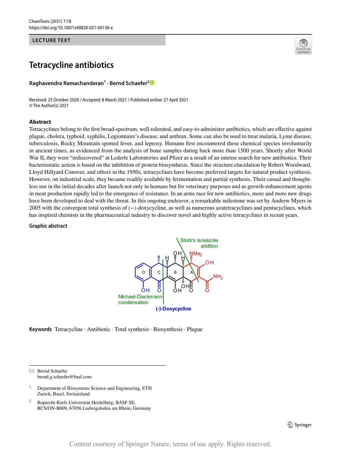 غلاف تقرير Tetracycline antibiotics