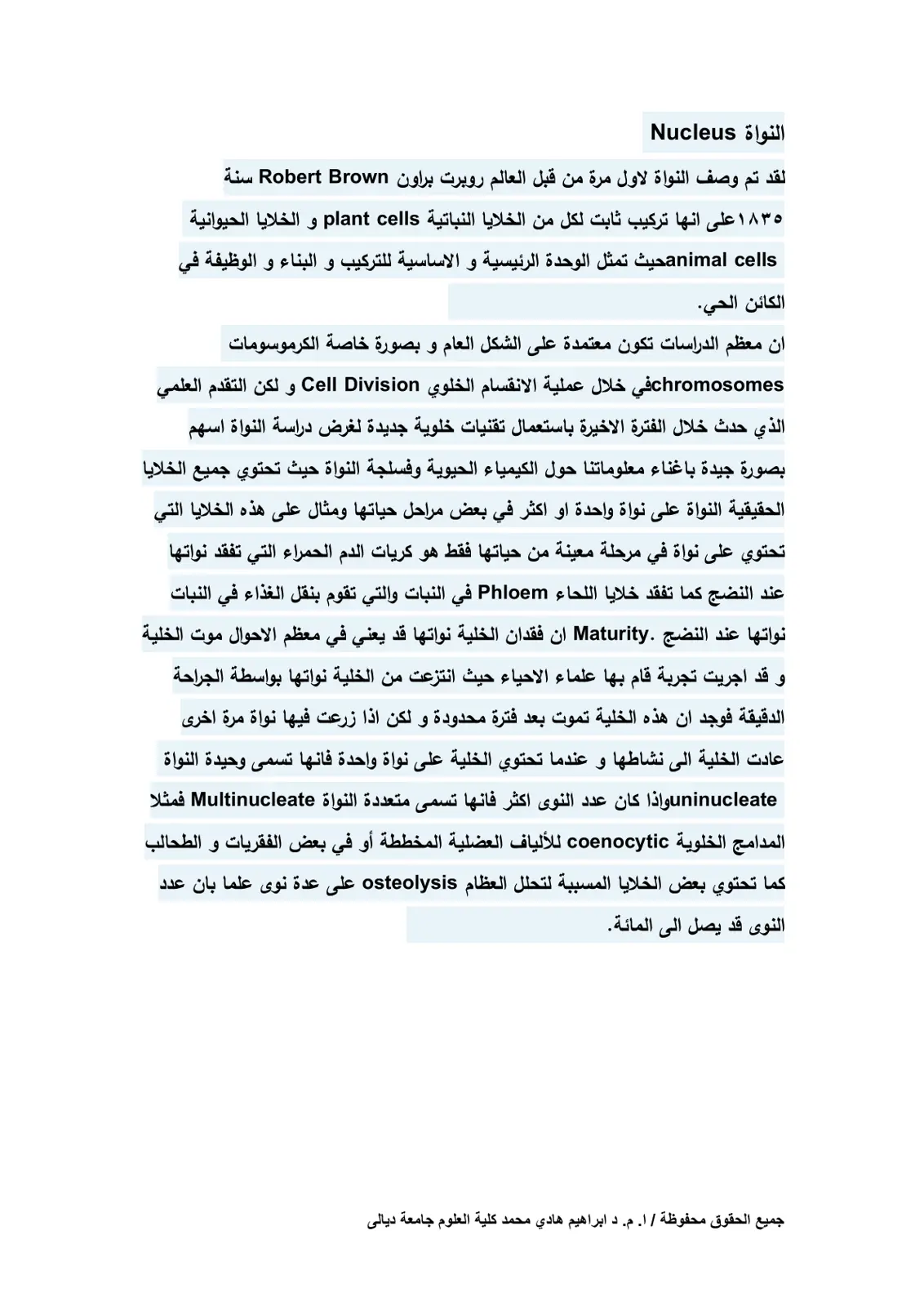 غلاف تقرير النواة Nucleus