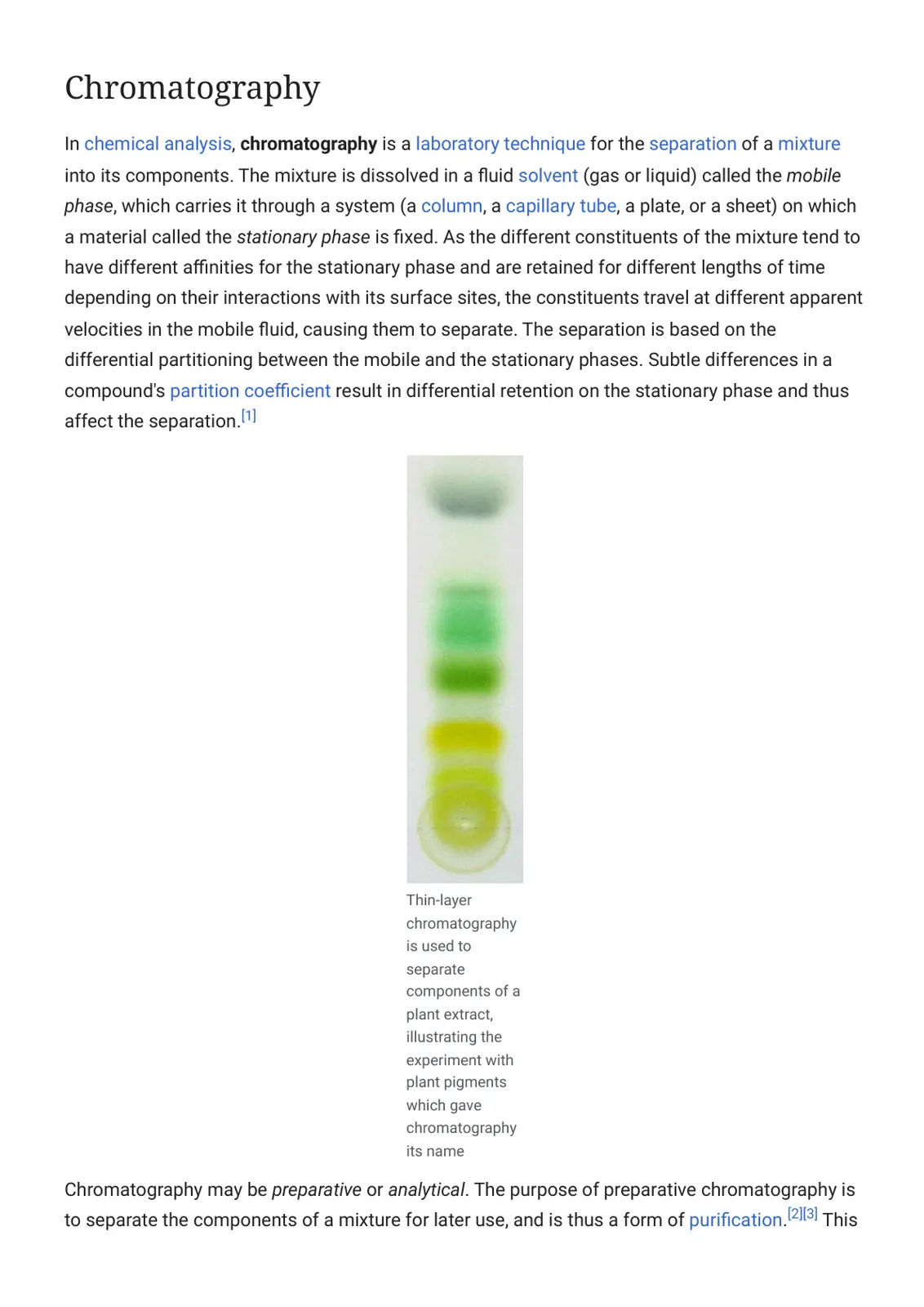 غلاف تقرير Chromatography