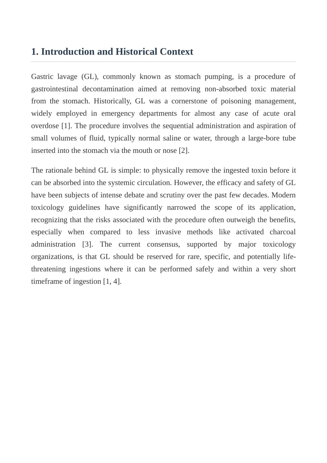 غلاف تقرير Gastric Lavage in Poisoning Management